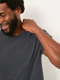 FatFace Lulworth Washed Black Short Sleeve T-Shirt