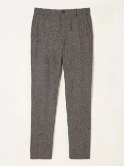 FatFace Lyme Brown Tailored Fit Wool Mix Trousers