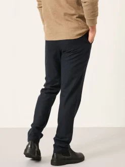 FatFace Lyme Navy Tailored Fit Wool Mix Trousers