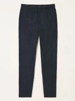 FatFace Lyme Navy Tailored Fit Wool Mix Trousers