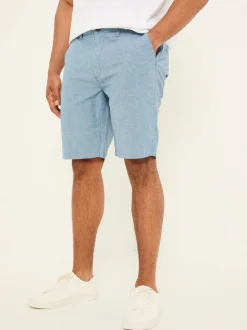 FatFace Mawes Blue Cotton Linen Chino Shorts