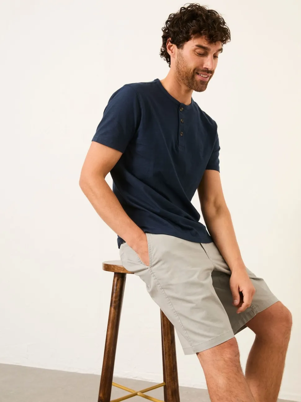 FatFace Mawes Light Grey Chino Shorts