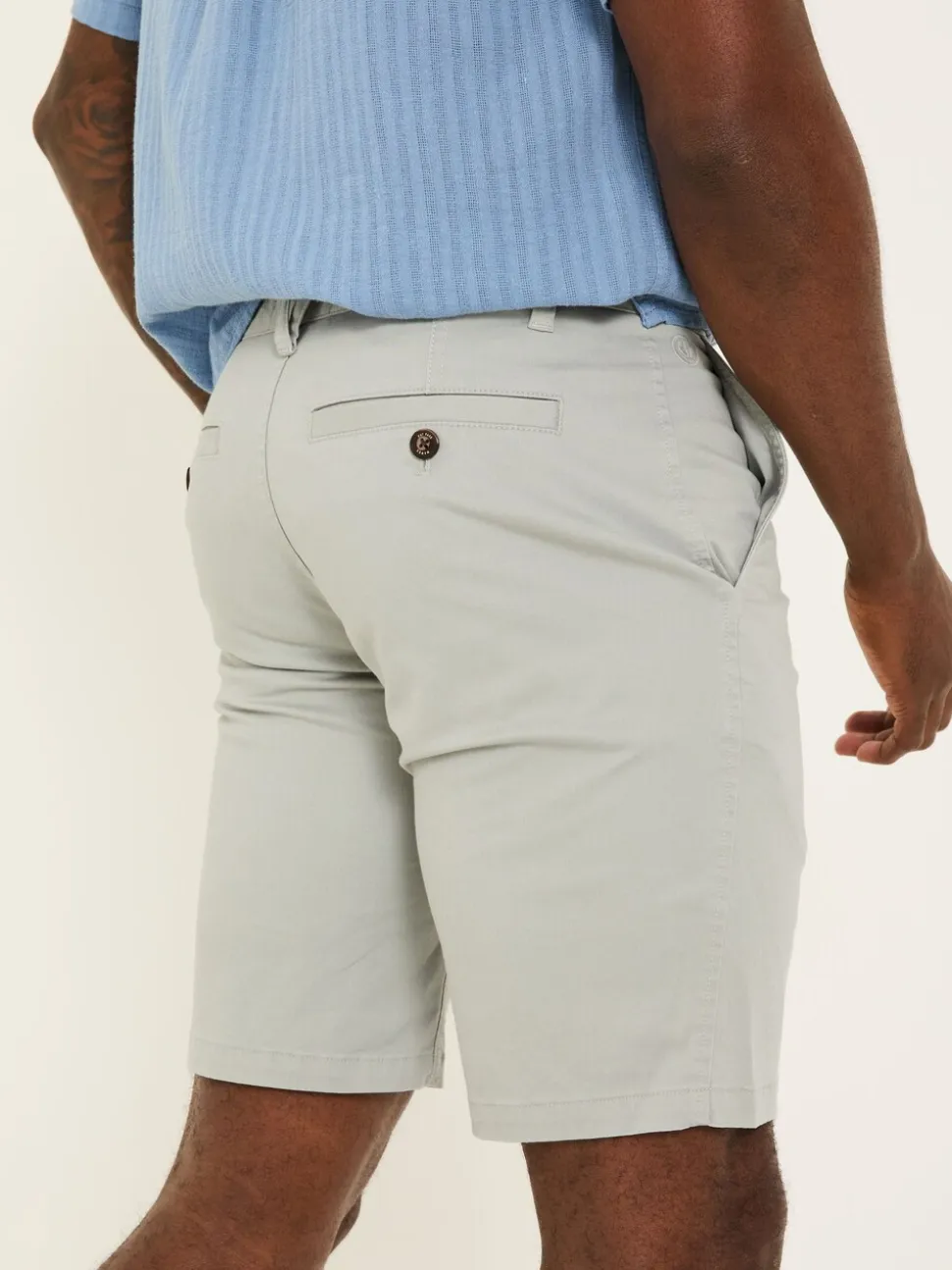 FatFace Mawes Light Grey Chino Shorts