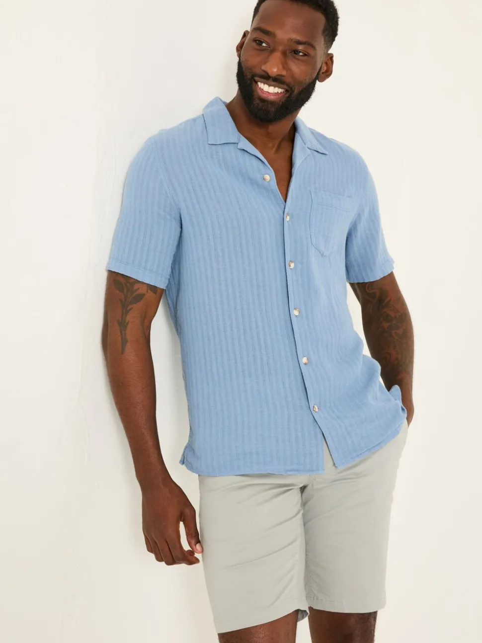 FatFace Mawes Light Grey Chino Shorts