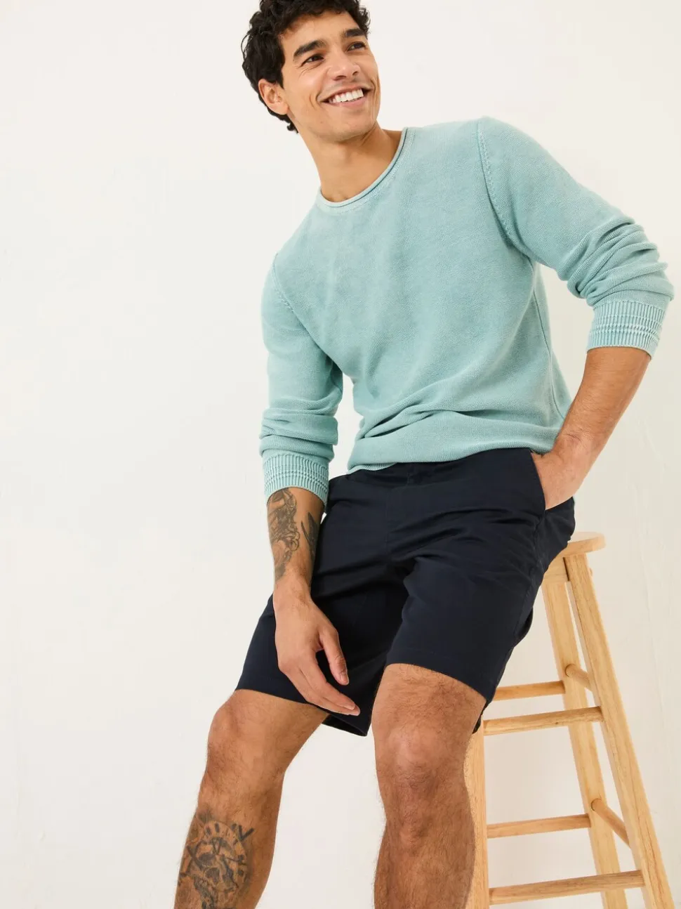 FatFace Mawes Navy Chino Shorts