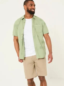 FatFace Mawes Stone Cotton Linen Chino Shorts
