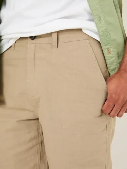 FatFace Mawes Stone Cotton Linen Chino Shorts
