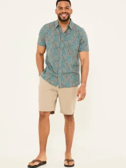 FatFace Mawes Stone Cotton Linen Chino Shorts
