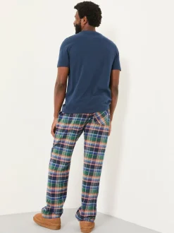 FatFace Milburn Cobalt Blue Check Pyjama Bottoms