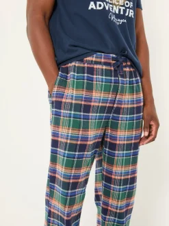 FatFace Milburn Cobalt Blue Check Pyjama Bottoms