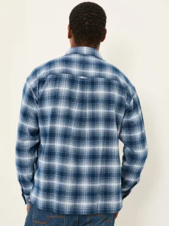 FatFace Morley Blue Long Sleeve Relaxed Fit Check Shirt