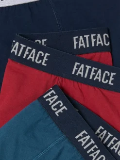 FatFace Multi 3 Pairs of Plain Boxers
