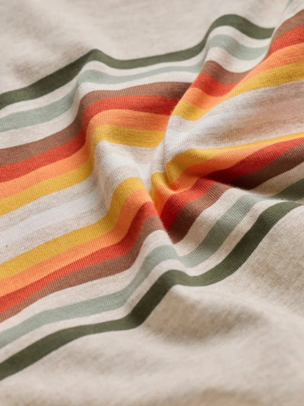 FatFace Natural Chest Stripe Tshirt