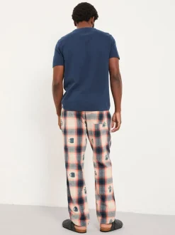 FatFace Natural Coffee Jacquard Pyjama Bottoms