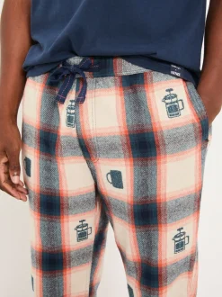 FatFace Natural Coffee Jacquard Pyjama Bottoms