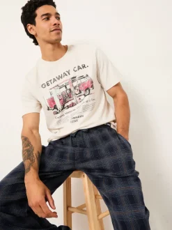 FatFace Natural VW Getaway Car Graphic T-Shirt