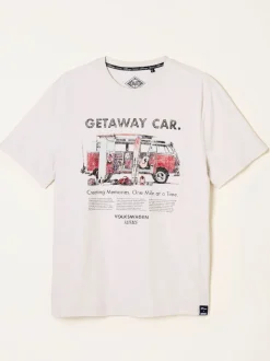 FatFace Natural VW Getaway Car Graphic T-Shirt