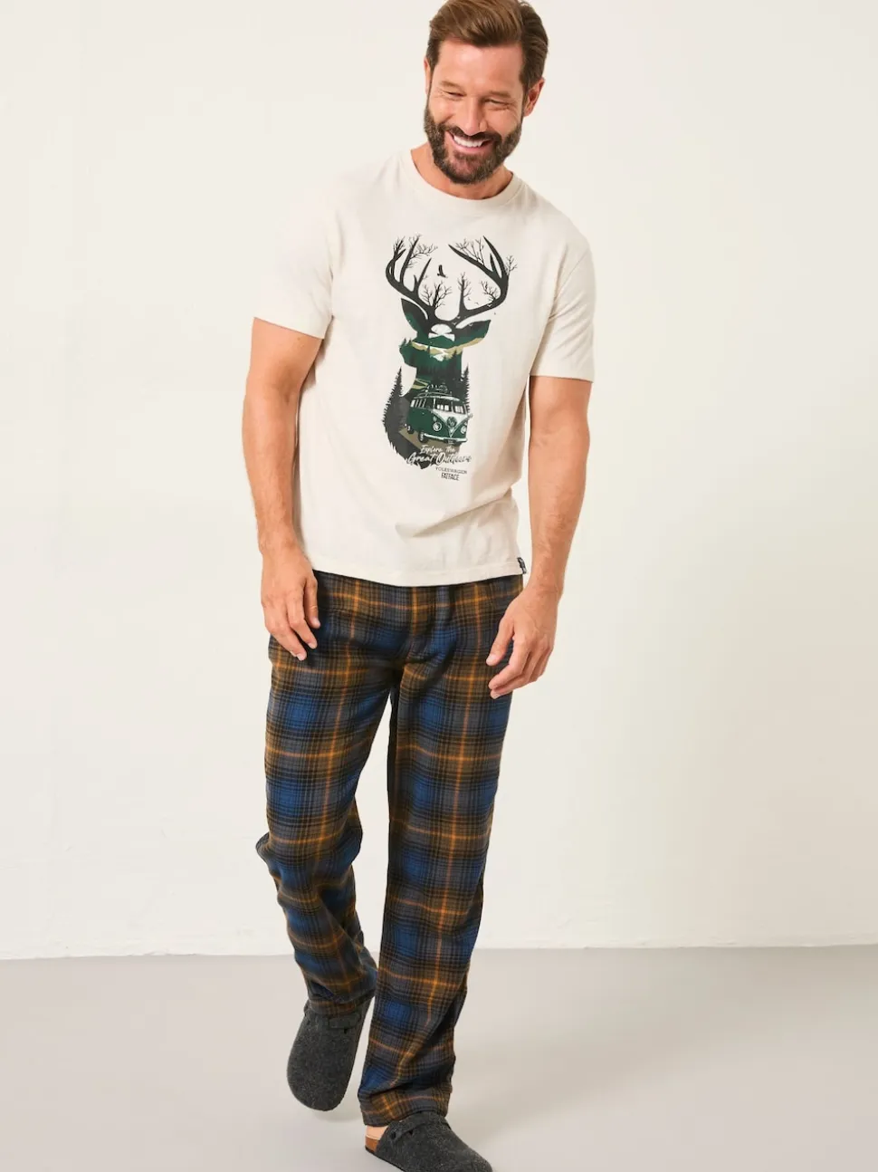 FatFace Natural VW Stag Tshirt