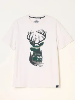 FatFace Natural VW Stag Tshirt