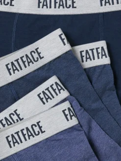 FatFace Navy 3 Pairs of Plain Boxers