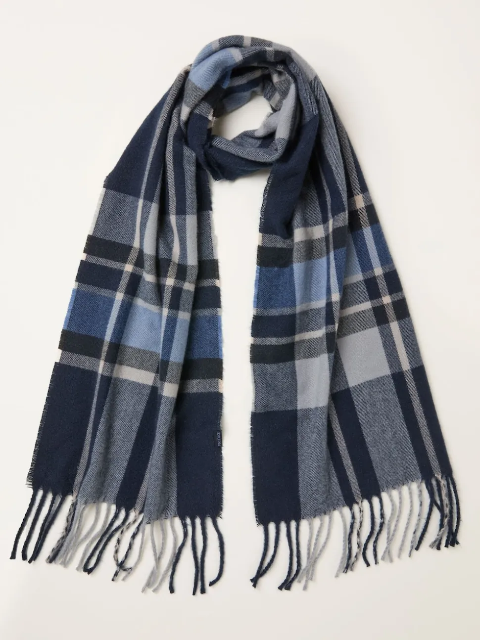 FatFace Navy Check Scarf