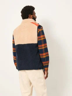FatFace Navy Gilet Fleece