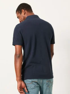 FatFace Navy Short Sleeve Pique Polo