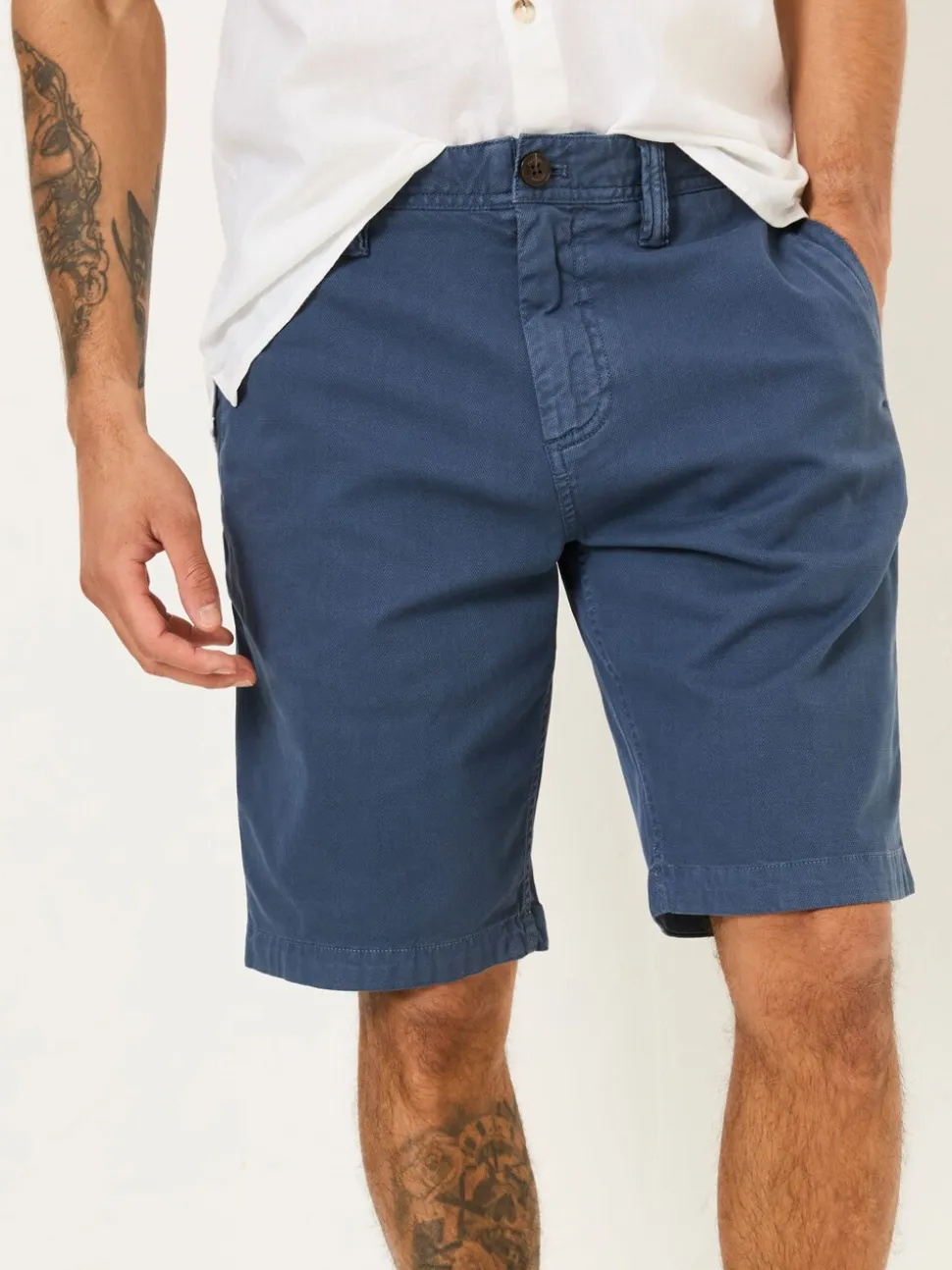 FatFace Navy Stow Garment Dye Shorts