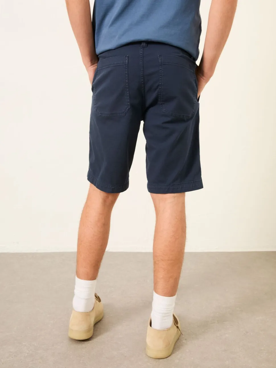 FatFace Navy Stow Garment Dye Chino Shorts