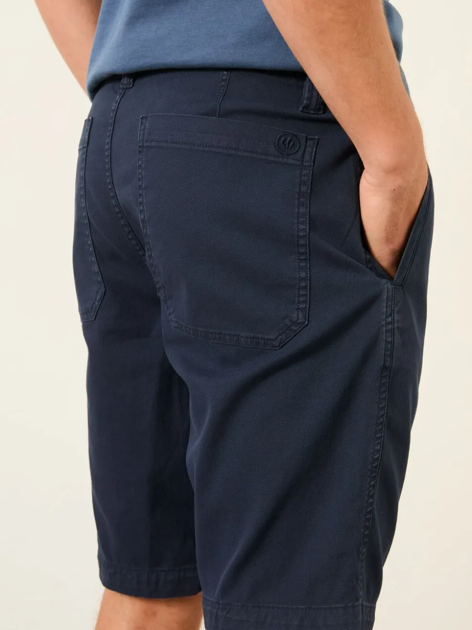 FatFace Navy Stow Garment Dye Chino Shorts