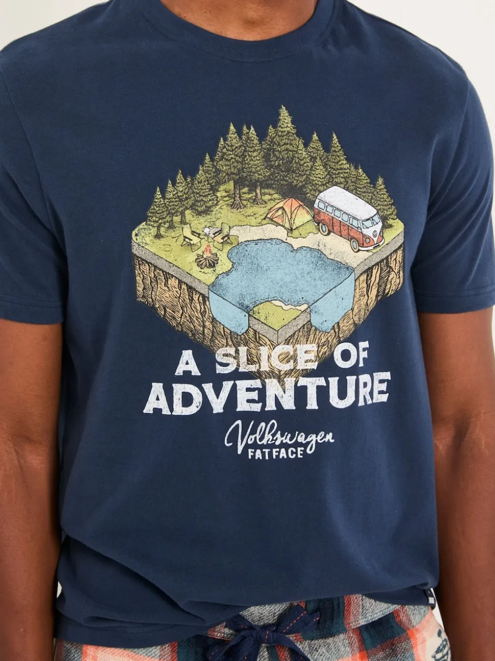 FatFace Navy VW Slice Graphic T-Shirt