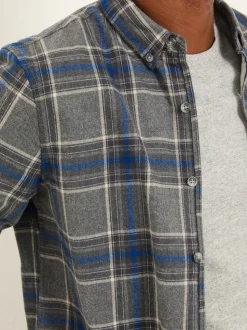 FatFace Norton Grey Long Sleeve Check Shirt