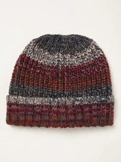 FatFace Orange Twist Colourblock Beanie