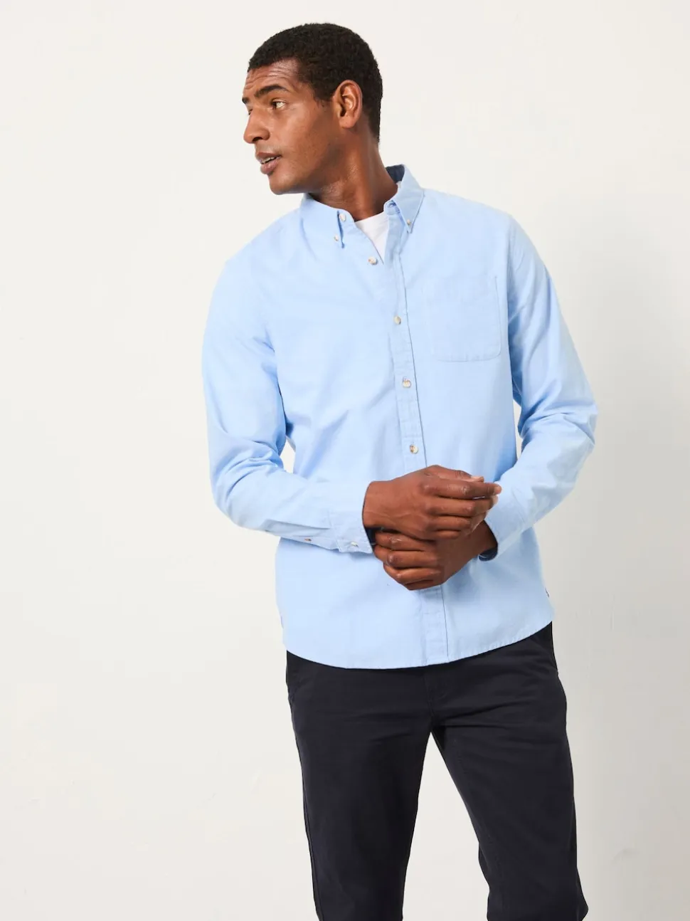 FatFace Oxford Blue Long Sleeve Shirt