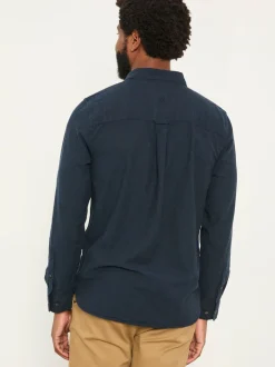 FatFace Oxlow Navy Long Sleeve Plain Shirt