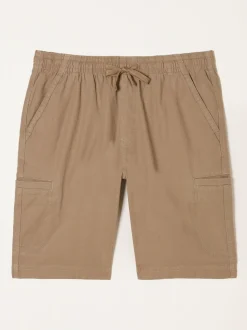FatFace Padstow Dark Natural Pull On Garment Dye Utility Shorts