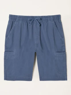FatFace Padstow Mid Blue Pull On Garment Dye Utility Shorts
