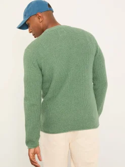 FatFace Penrith Green Crew Neck Knitted Jumper