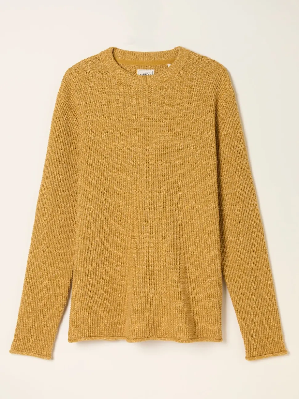 FatFace Penrith Yellow Crew Neck Knitted Jumper