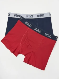 FatFace Red Classic Boxers 2 Pack