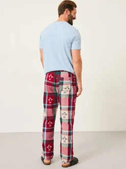 FatFace Red Penguin Jacquard Pyjama Bottoms