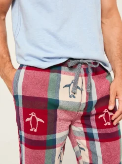 FatFace Red Penguin Jacquard Pyjama Bottoms