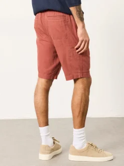 FatFace Rust Red Stow Garment Dye Chino Shorts