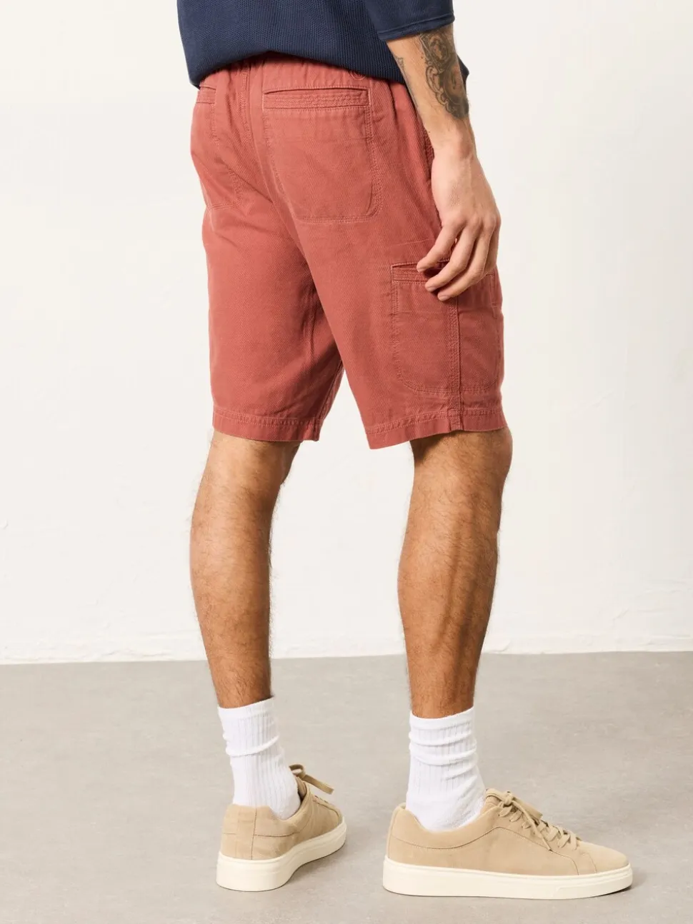 FatFace Rust Red Stow Garment Dye Chino Shorts