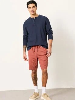 FatFace Rust Red Stow Garment Dye Chino Shorts