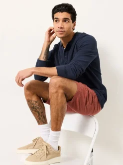 FatFace Rust Red Stow Garment Dye Chino Shorts