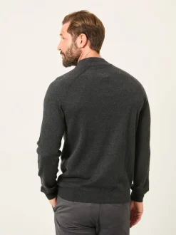 FatFace Rye Charcoal Grey Knitted Turtle Neck Jumper