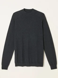 FatFace Rye Charcoal Grey Knitted Turtle Neck Jumper