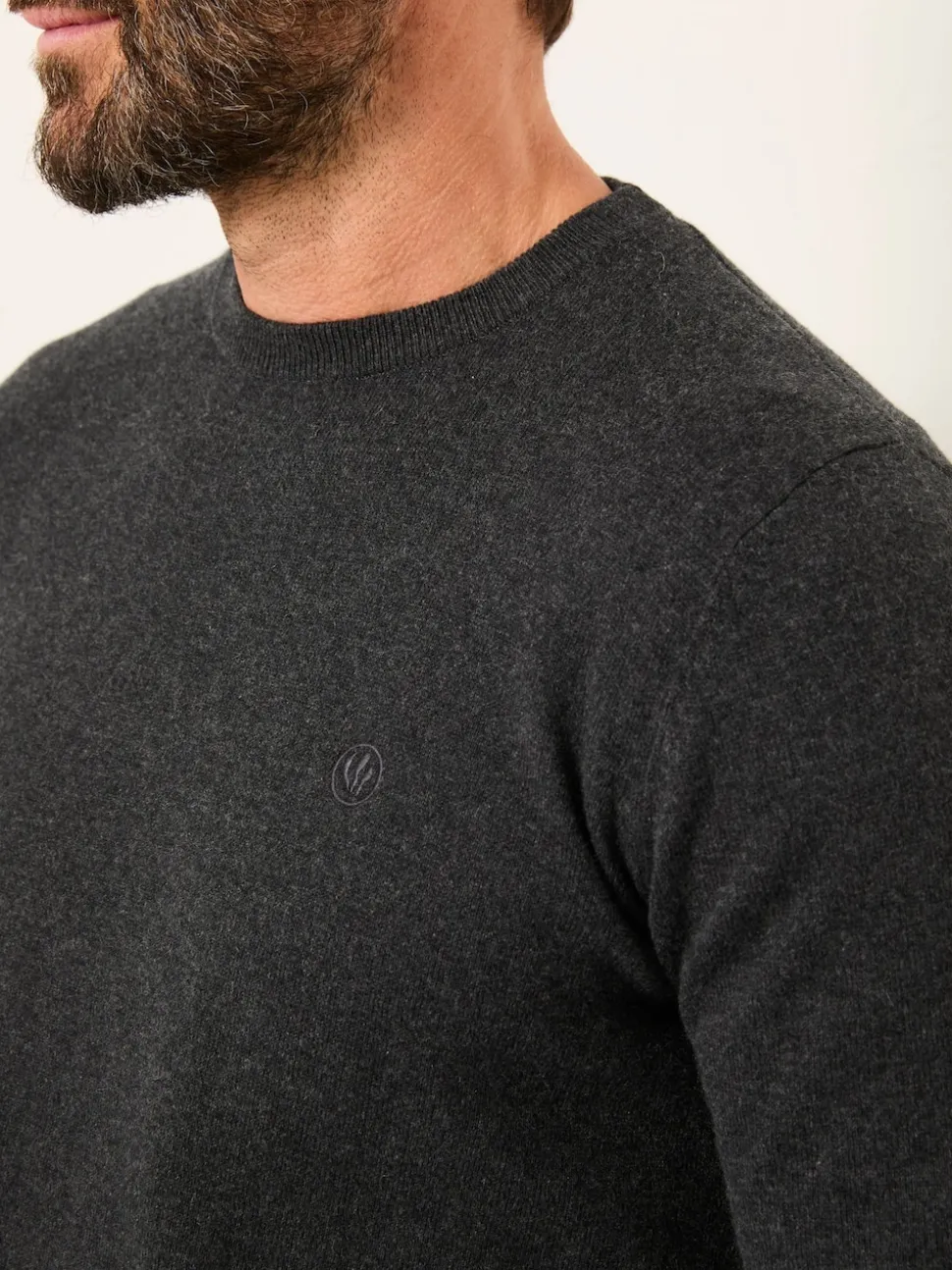 FatFace Rye Charcoal Grey Crew Neck Knitted Jumper