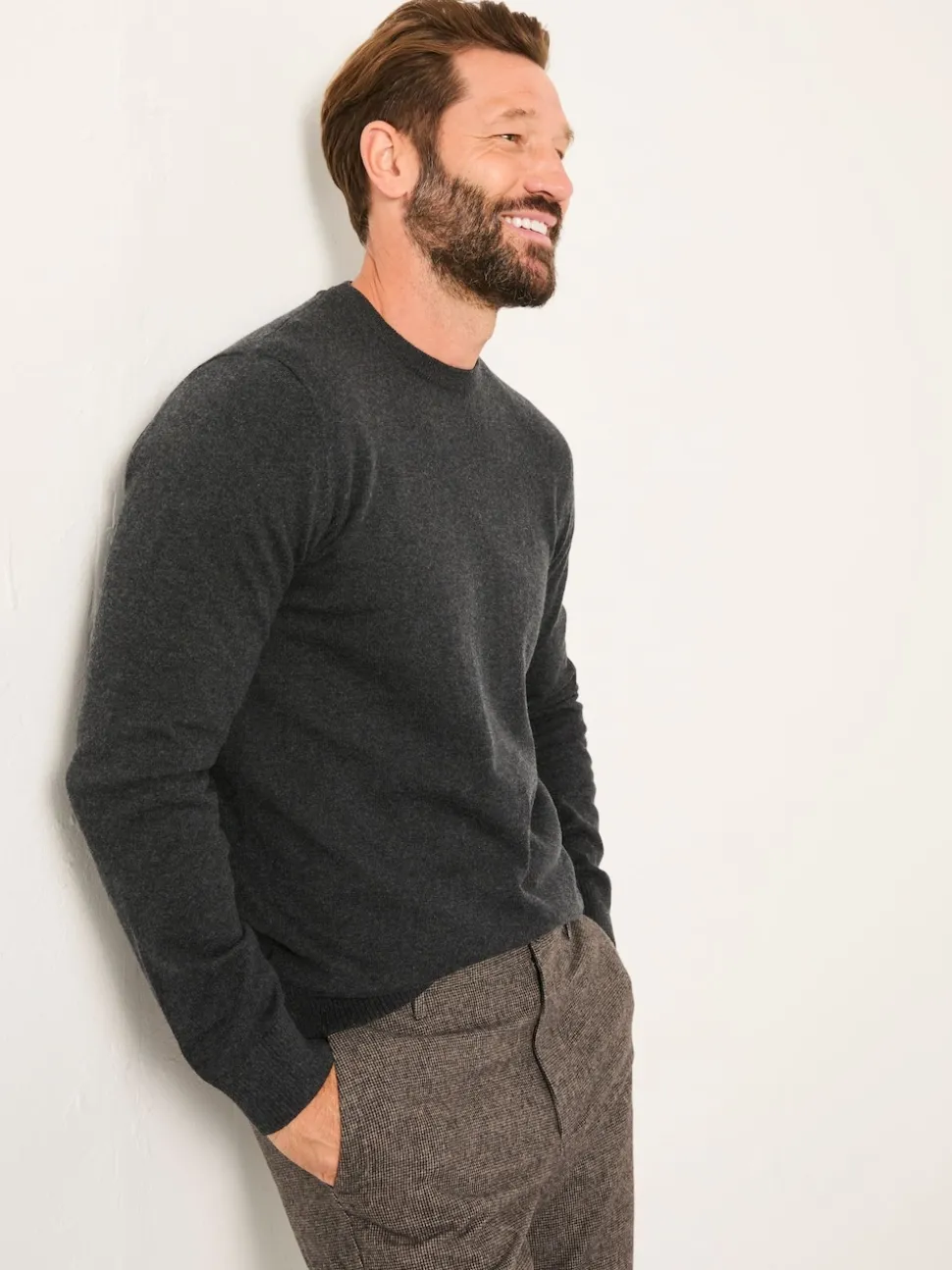 FatFace Rye Charcoal Grey Crew Neck Knitted Jumper